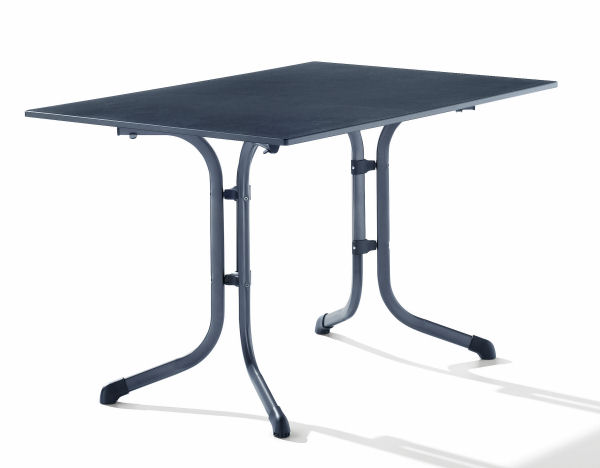 Sieger Klapptisch 120x80 cm eisengrau, Tischplatte Schiefer anthrazit, Vivodur #1