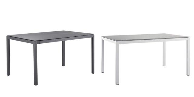Solpuri Alu-Tisch 140x80 cm, Gestell anthrazit oder weiß mit Dekton-Tischplatte #1