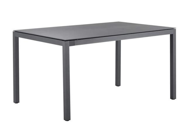 Solpuri Alu-Tisch 80x80 cm, Gestell anthrazit mit HPL-Tischplatte #1