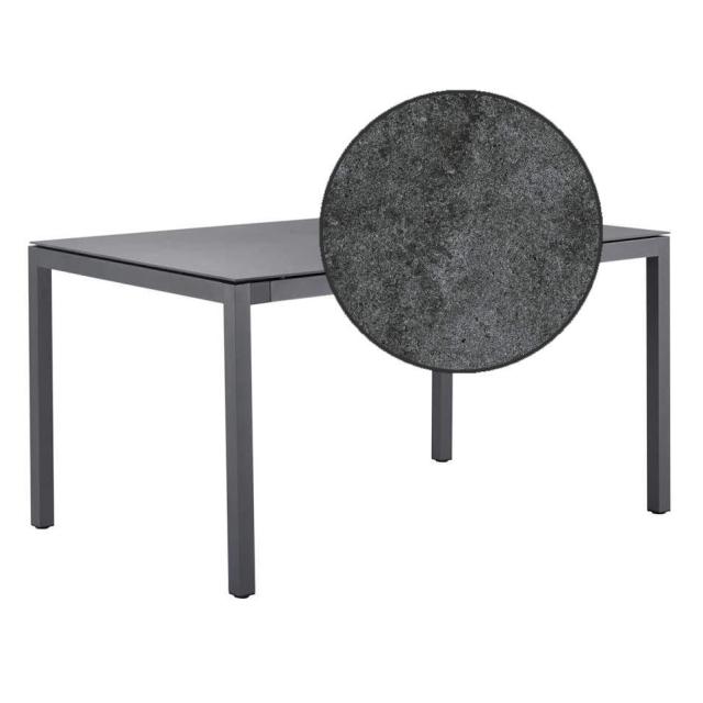 Solpuri Classic Alu-Tisch 220x100/H75 cm, anthrazit/brick-grey/Keramik #1