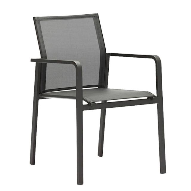 Zebra Bee Alu-Stapelsessel, graphite/carbon grey #1