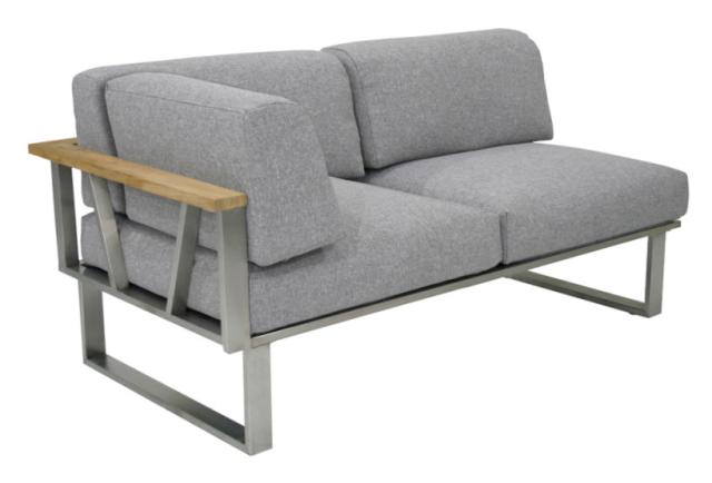 Zebra Belvedere 2er Sofa, Teak-Armlehne links, zuzüglich Polster Ihrer Wahl #1