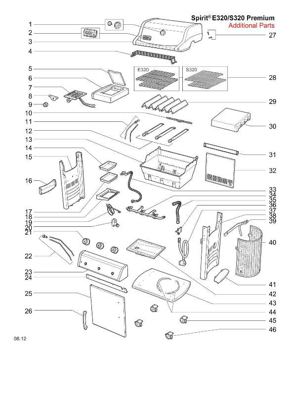 Weber Deckel Seitenbrenner schwarz Spirit 320 - Peter Süße
