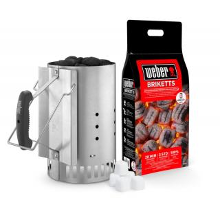 Weber Anzünd-Set 2kg Briketts + 6 Anzündewürfel