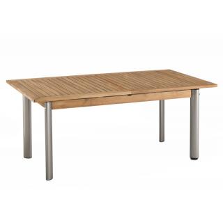 Memphis Ausziehtisch Alu-Teak champagner