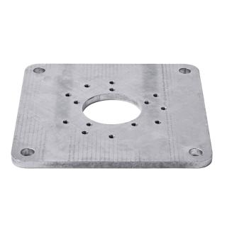 Glatz Montageplatte M4/M8, 30x30x1,5cm, Stahl feuerverzinkt