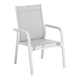 Kettler Basic+ Stapelsessel weiß matt/hellgrau - zerlegt