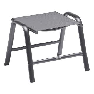 Kettler Cirrus Silver Line Hocker, anthrazit/anthrazit-grau, Aluminium/Outdoorgewebe