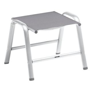Kettler Cirrus Silver Line Hocker, silber/anthrazit-grau, Aluminium/Outdoorgewebe