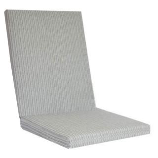 Kettler /KETTtex-Exklusiv®Comfort Mittellehner, 106x50x4/7cm, hellgrau gestreift, mit 7 cm Sitzpolster und Reißverschluß