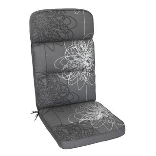 Kettler /KETTtex-Exklusiv® Hochlehner Gartenmöbel-Auflage 120x50x7cm, anthrazit floral