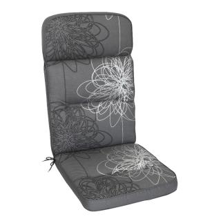 Kettler /KETTtex-Exklusiv® Hochlehner Gartenmöbel-Auflage 123x50x9cm anthrazit-floral, KTH3