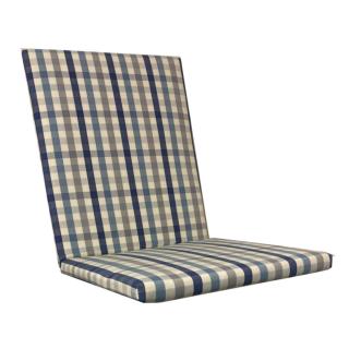 Kettler /KETTtex-Exklusiv® Mittellehner 109x50x4cm, blau/grau kariert