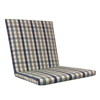 Kettler /KETTtex-Exklusiv® Niederlehner 103x50x4cm, blau/grau kariert