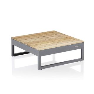 Kettler Ocean Skid Platform Lounge Tisch, anthrazit matt/Teak, Aluminium