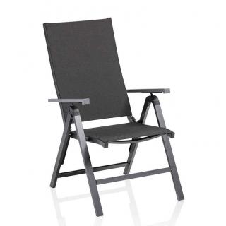 Kettler Rasmus Multipositionssessel, anthrazit/charcoal, Outdoorgewebe