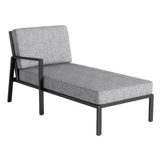 Kettler Zenith Chaise Longe links, anthrazit matt/hellgrau