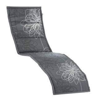 Kettler / KETTtex-Exklusiv® Bäderliegen-Auflage Tampa 205x55x3cm, anthrazit floral