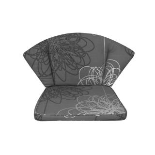 KETTtex-Exklusiv® Elegance Sesselauflage, anthrazit floral
