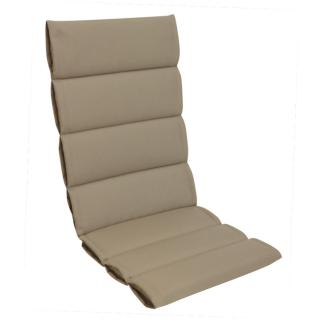 Kettler / KETTtex-Exklusiv® Hochlehner Auflage 120x50x3/5cm, taupe/champagner, Comfort Plus