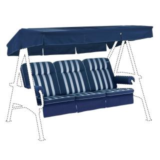 Kettler / KETTtex-Exklusiv® Schaukelauflage 56/64x180x8cm blau/altweiss gestreift