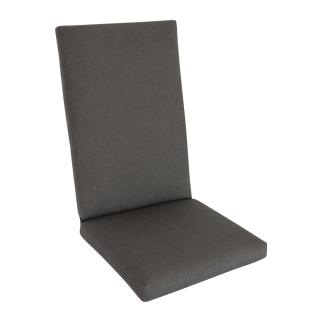 Kettler /KETTtex-Exklusiv® Comfort Hochlehner Auflage, 120x50x4/7cm, anthrazit, mit 7 cm Sitzpolster und Reißverschluß