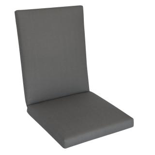 Kettler /KETTtex-Exklusiv® Comfort Hochlehner Auflage, 120x50x4/7cm, steingrau, mit 7 cm Sitzpolster und Reißverschluß