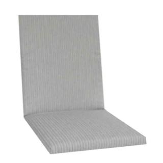 Kettler / KETTtex-Exklusiv® Mittellehner Auflage, 109x50x4cm grau mit feinen Streifen, mit Reißverschluß