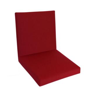 Kettler /KETTtex-Exklusiv® Comfort Niederlehner Auflage, 100x50x4/7cm, rubinrot mit 7 cm Sitzpolster und Reißverschluß