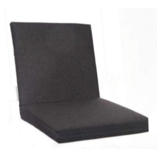 KETTtex Auflage NL 100x50x4/7cm, anthrazit waterpoof, KTH2 mit 7 cm Sitzpolster mit Reißverschluß