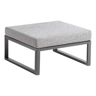 Kettler Ocean Skid Hocker anthrazit, inkl. hellgrau melierten Polstern aus Olefin