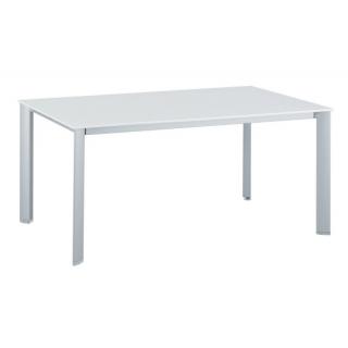 Edge Diningtisch 160x95 cm silber/weiss