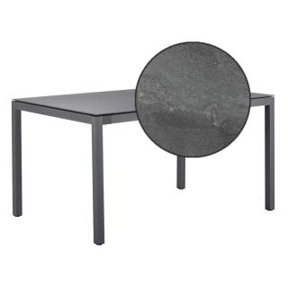 Solpuri Classic Alu-Tisch 100x75/H75 cm, anthrazit/brick-grey/Keramik
