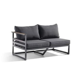 Sieger Sydney 2-Sitzer Sofa links eisengrau/grau