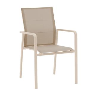 Zebra Bee Alu-Stapelsessel light taupe/desert