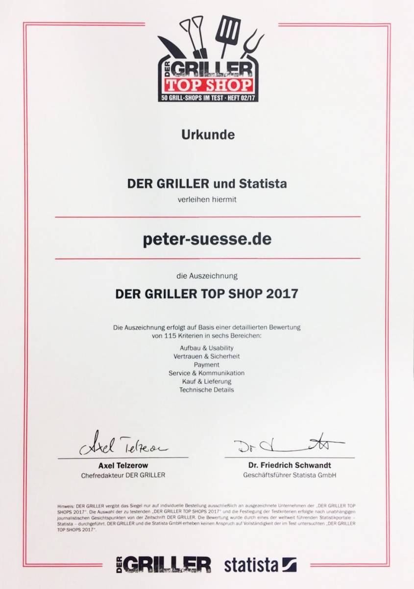 Der Griller Top Shop 2017